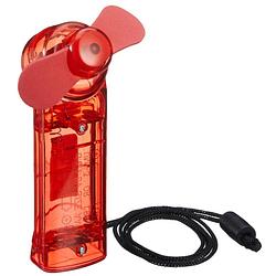 Foto van Cepewa ventilator voor in je hand - verkoeling in zomer - 10 cm - rood - klein zak formaat model - handventilatoren