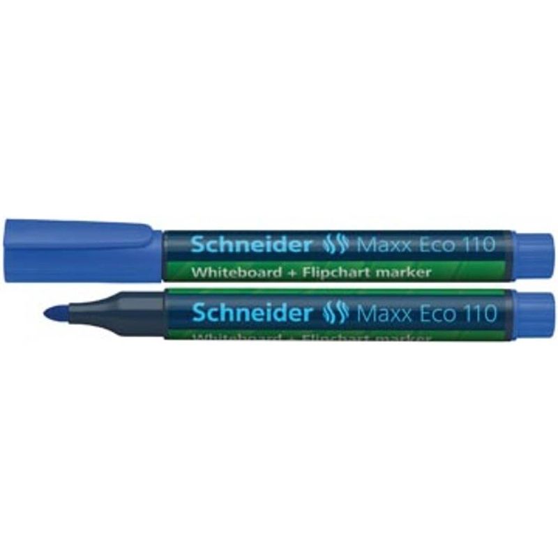 Foto van Schneider whiteboard + flipchart marker maxx eco110 blauw