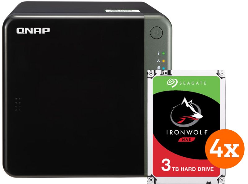 Foto van Qnap ts-435d-4g + 12tb (4x3tb)