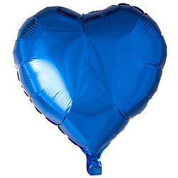 Foto van Wefiesta folieballon hartvorm 45 cm donkerblauw