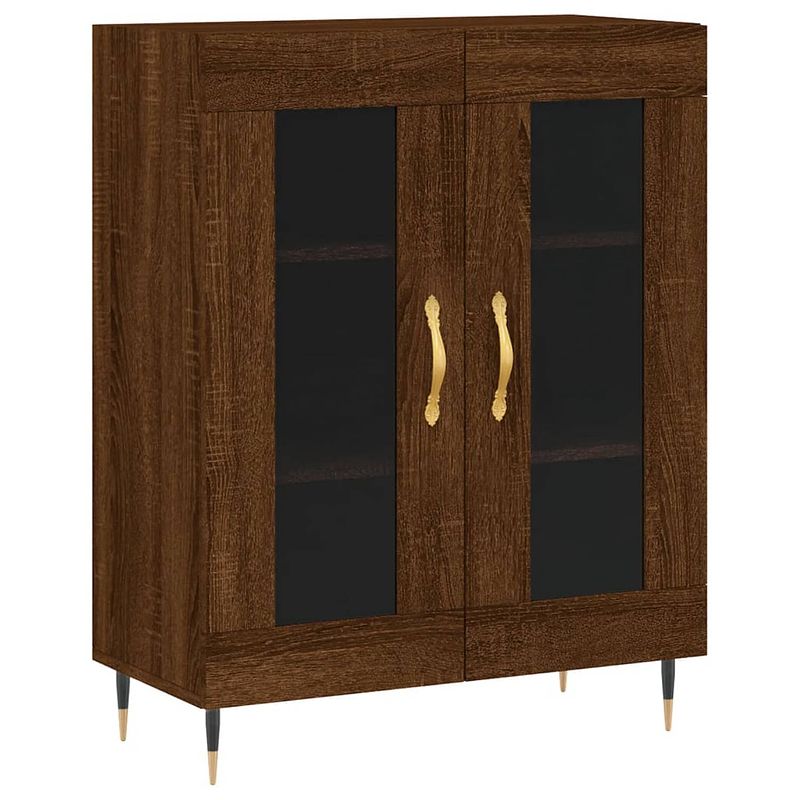 Foto van Vidaxl dressoir 69,5x34x90 cm bewerkt hout bruineikenkleurig