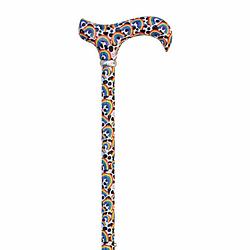 Foto van Classic canes verstelbare wandelstok - regenboog - aluminium - derby - lengte 73 - 95 cm - extra korte stand 63 cm