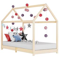 Foto van Vidaxl kinderbedframe massief grenenhout 90x200 cm