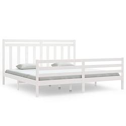 Foto van The living store bedframe - klassiek - massief grenenhout - 205.5 x 205.5 x 69.5 cm - montage vereist