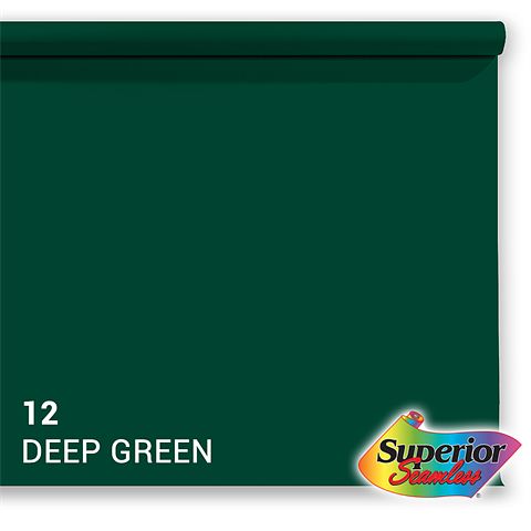 Foto van Superior achtergrondpapier 12 deep green 1,35 x 11m