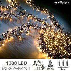 Foto van Kerstverlichting - kerstboomverlichting - clusterverlichting - kerstversiering - kerst - 1200 led's - 24 meter - ext...