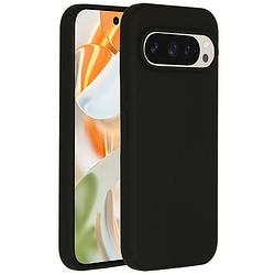 Foto van Accezz liquid silicone backcover google pixel 9 / 9 pro telefoonhoesje zwart