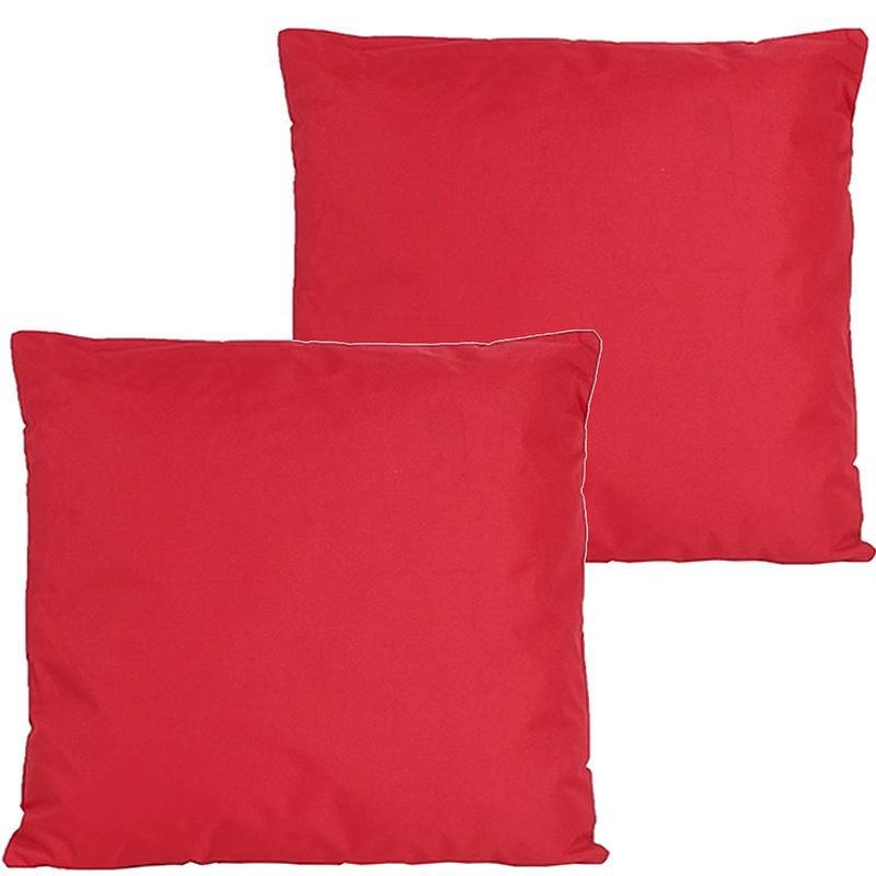 Foto van Anna'ss collection buitenkussens - 2x - rood - 60 x 60 cm - tuinstoelkussens