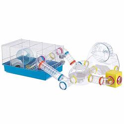 Foto van Ferplast hamsterkooi paula 46x29,5x24,5 cm blauw 57906411