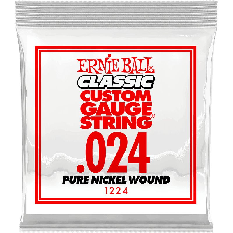 Foto van Ernie ball 1224 .024 classic pure nickel wound losse snaar voor elektrische gitaar