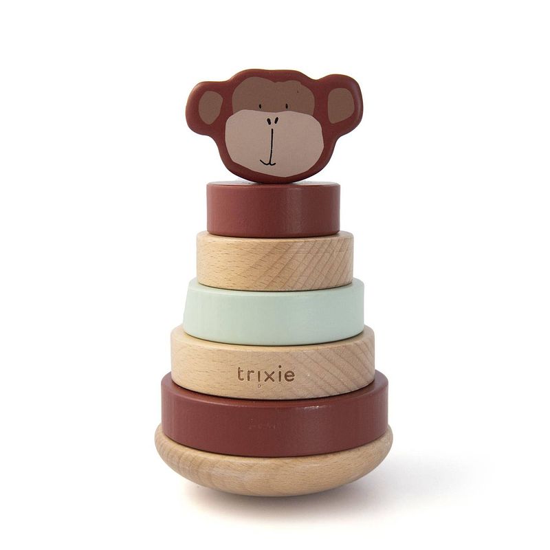 Foto van Trixie houten stapeltoren - mr. monkey