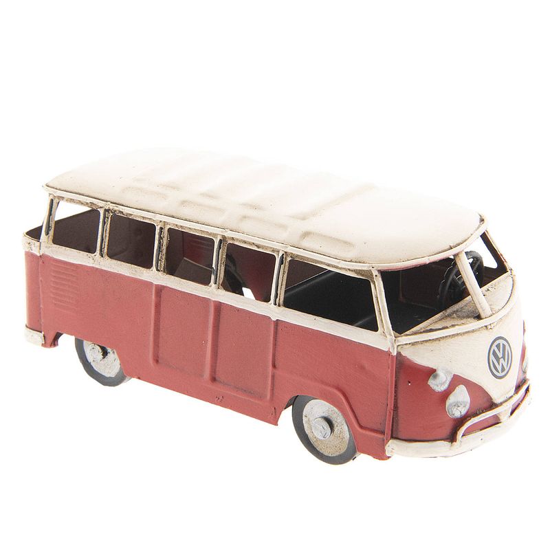 Foto van Clayre & eef rode vw bus model licentie 14*6*6 cm 6y2995