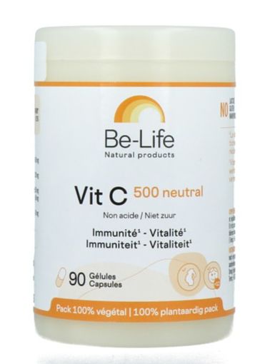 Foto van Be-life vit c 500 neutral capsules