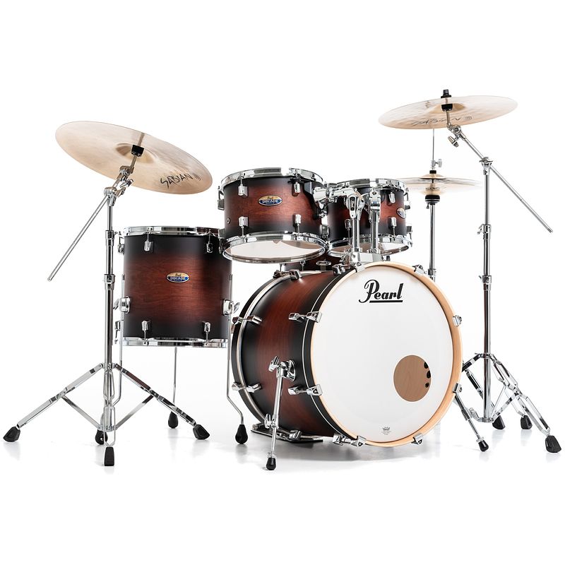 Foto van Pearl dmp905/c260 decade maple satin brown burst 5 delig drumstel