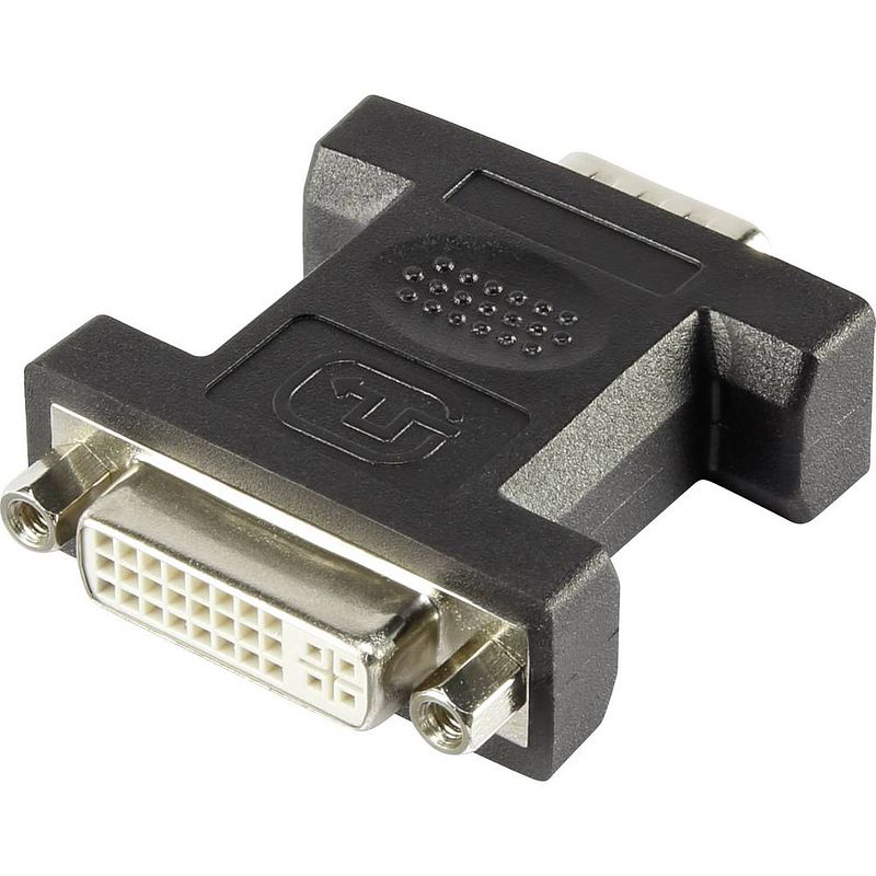 Foto van Renkforce rf-4212234 dvi / vga adapter [1x dvi-bus 24+5-polig - 1x vga-stekker] wit schroefbaar