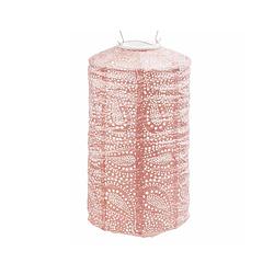 Foto van Lumiz solar lampion paisley cylinder - 18 cm - roze