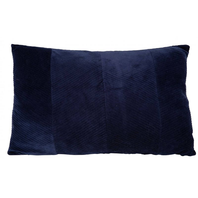 Foto van Present time kussen ribbed 60 x 40 cm polyester donkerblauw
