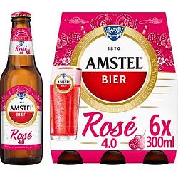 Foto van Amstel rose bier fles 6x300ml bij jumbo
