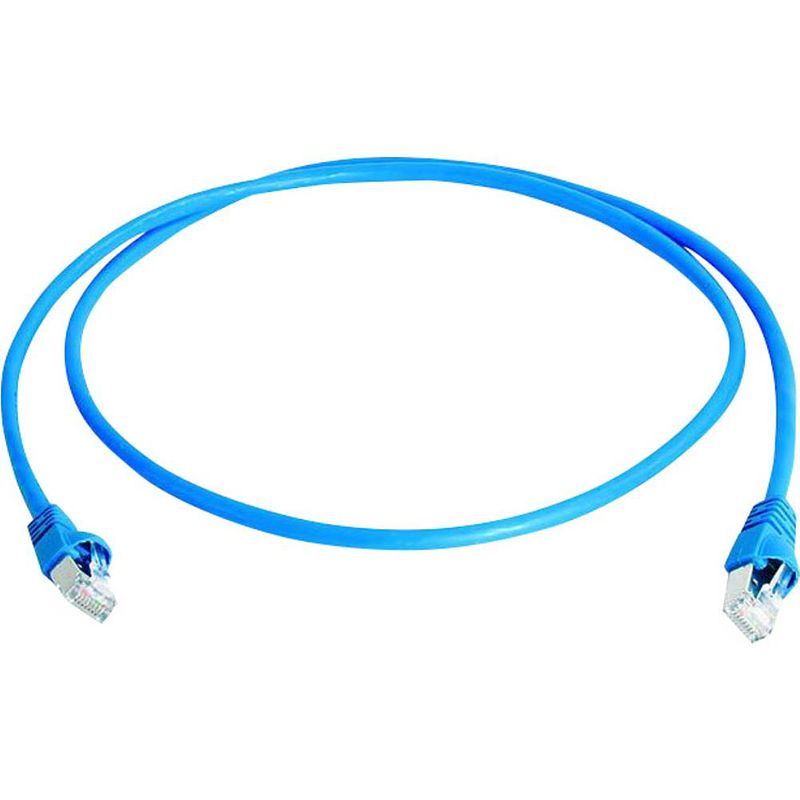 Foto van Telegärtner l00006a0046 rj45 netwerkkabel, patchkabel cat 6a s/ftp 20.00 m blauw vlambestendig, halogeenvrij 1 stuk(s)