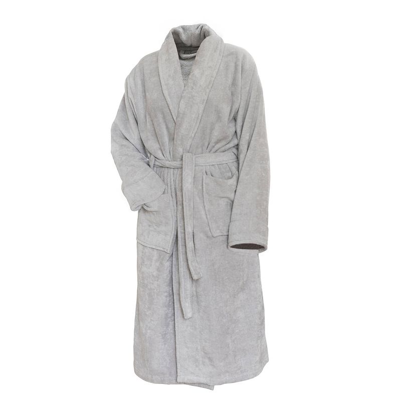 Foto van Linnick pure badjas velours - light grey - xl