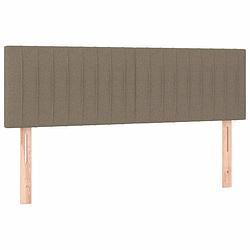 Foto van Vidaxl hoofdborden 2 st 72x5x78/88 cm stof taupe