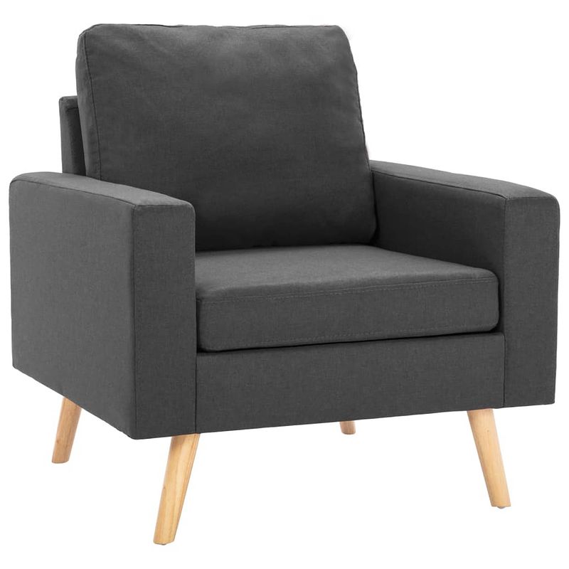 Foto van Vidaxl fauteuil stof donkergrijs