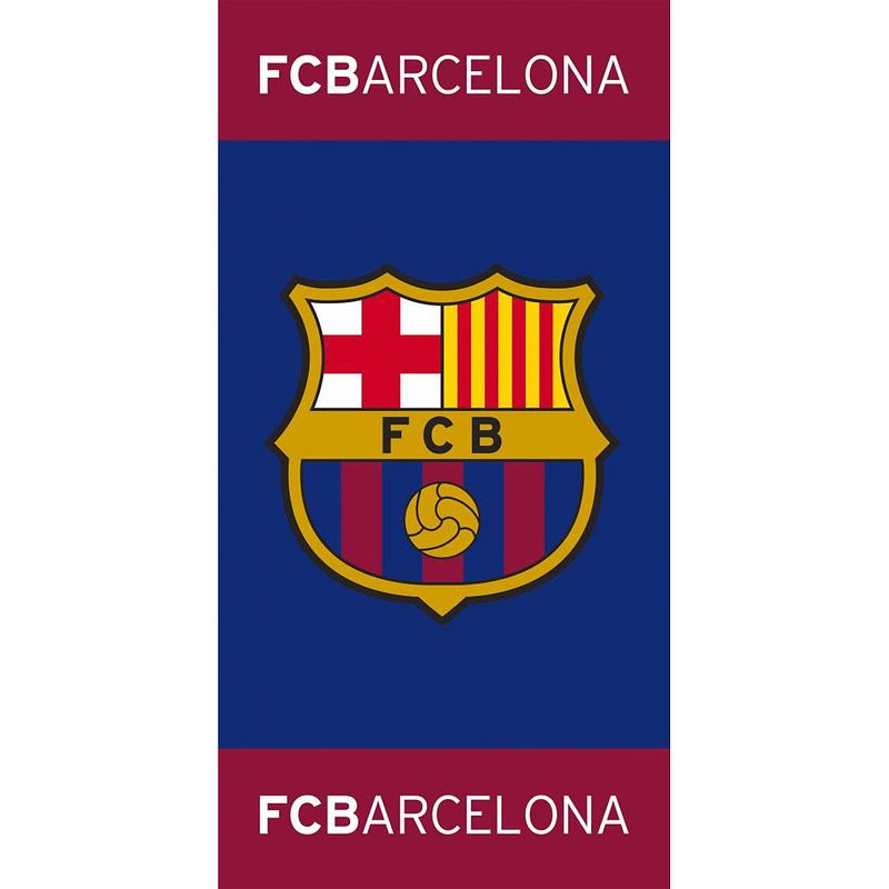 Foto van Fc barcelona logo - strandlaken - 75 x 150 cm - blauw