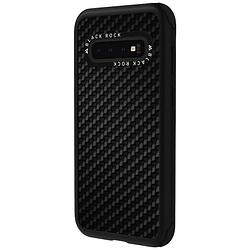 Foto van Black rock robust real carbon backcover samsung galaxy s10+ zwart