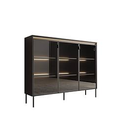 Foto van Meubella dressoir timoteo - mat zwart - 150 cm