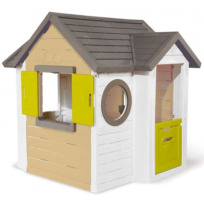 Foto van Smoby speelhuis my new house junior 118 x 132 cm wit/beige