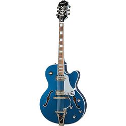 Foto van Epiphone emperor swingster delta blue metallic semi-akoestische gitaar