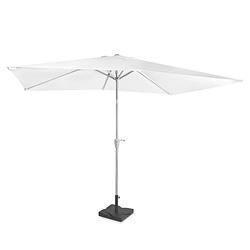 Foto van Vonroc parasol rapallo 200x300cm - premium parasol - wit incl. parasolvoet 20 kg.