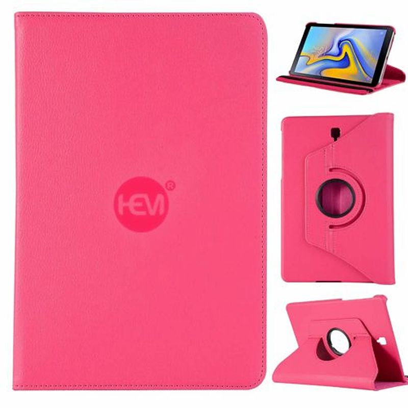 Foto van Samsung galaxy tab a 10.1 (2019) cover donker roze - ipad hoes, tablethoes