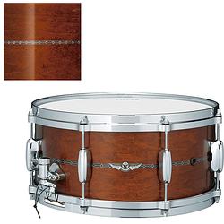 Foto van Tama star tms1455s-sab satin antique brown maple 14 x 5.5 inch snaredrum