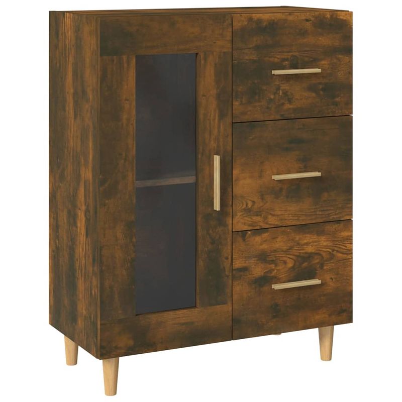 Foto van Vidaxl dressoir 69,5x34x90 cm bewerkt hout gerookt eikenkleurig