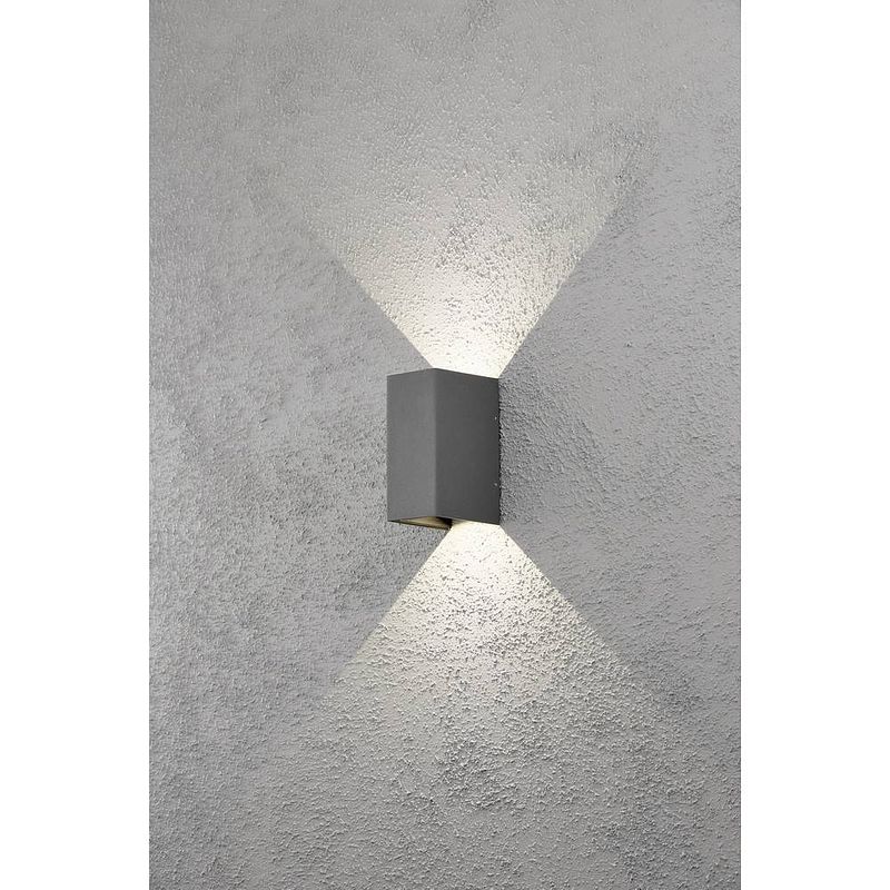 Foto van Konstsmide cremona 7940-370 led-buitenlamp (wand) energielabel: f (a - g) led led vast ingebouwd 6 w antraciet