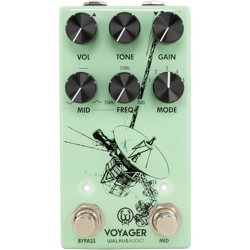 Foto van Walrus audio voyager mkii seafoam preamp / overdrive effectpedaal