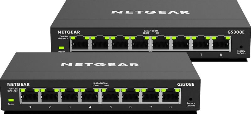 Foto van Netgear gs308e-100pes duo pack