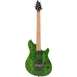 Foto van Evh wolfgang standard qm baked maple transparent green elektrische gitaar