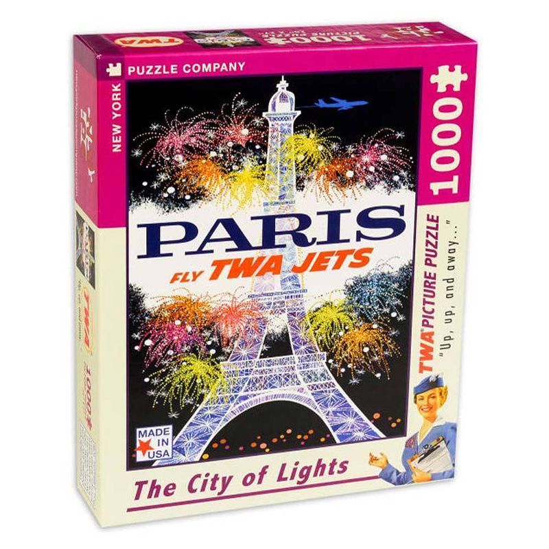 Foto van New york puzzle company - fly twa jets paris 1000-delige puzzel