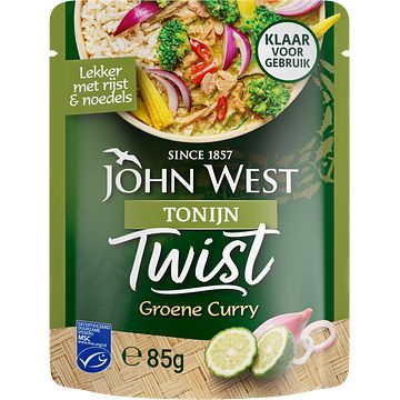 Foto van John west tonijn twist groene curry msc 85g bij jumbo