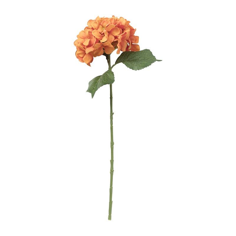 Foto van Kunstbloem hortensia - oranje - 63 cm