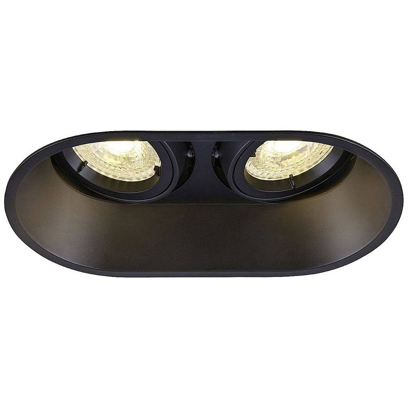 Foto van Slv 1006121 horn led-inbouwlamp gu10 25 w zwart