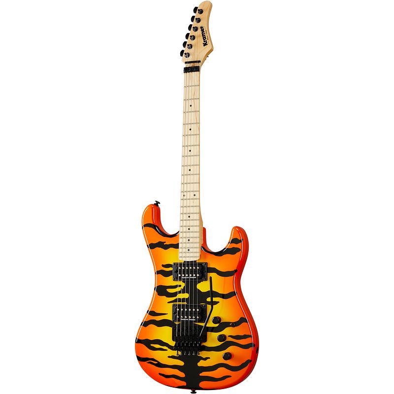 Foto van Kramer guitars original collection pacer vintage orange tiger elektrische gitaar