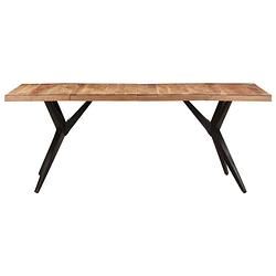 Foto van The living store houten eettafel - acacia - 200 x 90 x 76 cm - uniek design