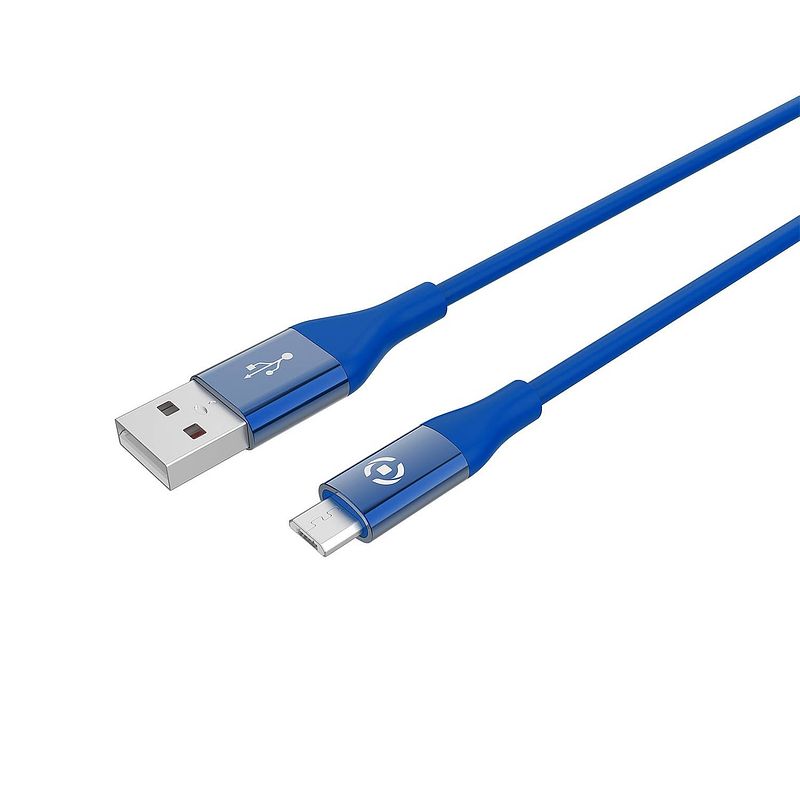 Foto van Micro-usb kabel, 1 meter, blauw - celly feeling