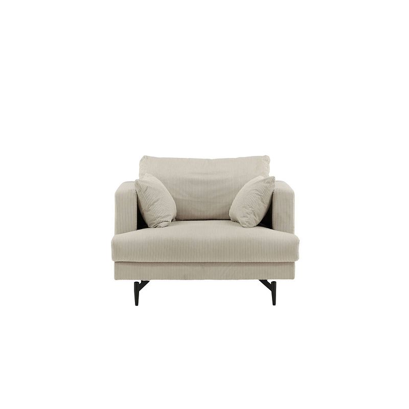 Foto van Sofia fauteuil fluweel beige.