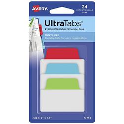 Foto van Avery-zweckform plakindex 74754 24 stuks/pak groen, blauw, rood