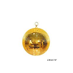 Foto van Disco spiegel bal goud 30 cm - themafeest - decoratie