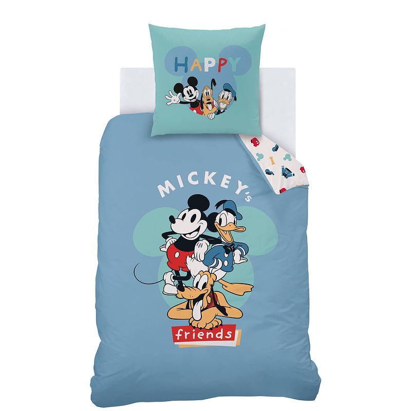 Foto van Disney mickey mouse dekbedovertrek friends - eenpersoons - 140 x 200 cm - katoen